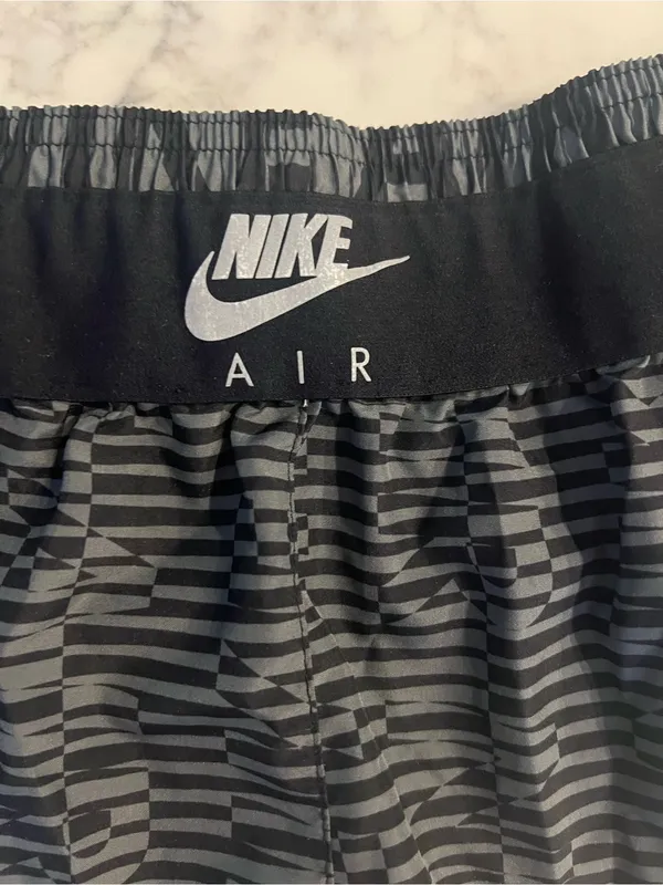 Nike Air Dri-FIT Women’s Small Running Shorts Black Gray Geometric Lined 3” - Image 5