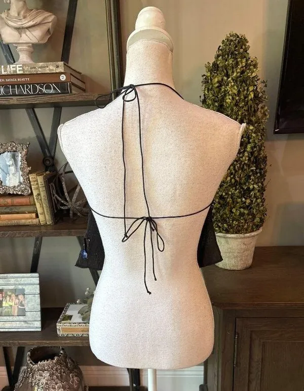 For Love & Lemons After Dark Halter Top Black Womens One Size - Image 10