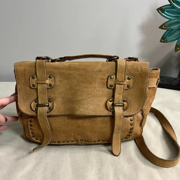 🔥 Patricia Nash Genuine Leather Messenger Crossbody Bag – Vintage Studded Style - Image 4