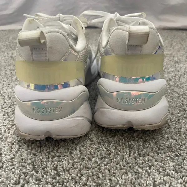 Puma Sneaker Shoe Rise Glow White Reflective Iridescent Women’s Size 8 Retro - Image 4