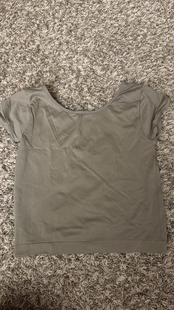 Olive Green Free People Top Crop - Image 4