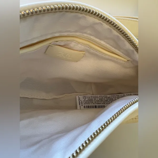 Zara Cream Crossbody Purse‎ Bag Gold Bohemian - Image 7