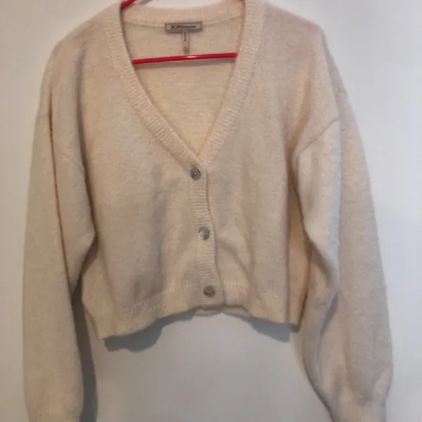 BCBGeneration cropped fuzzy sweater large - Image 2