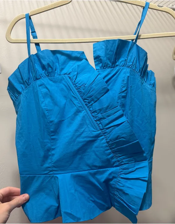 DO+BE Blue Top Ruffle - Image 2