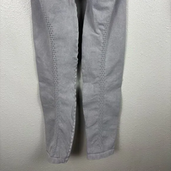 Free People Movement XS Good Karma Long Sleeve Long Sleeve Jumpsuit Ice‎ Grey - Image 5