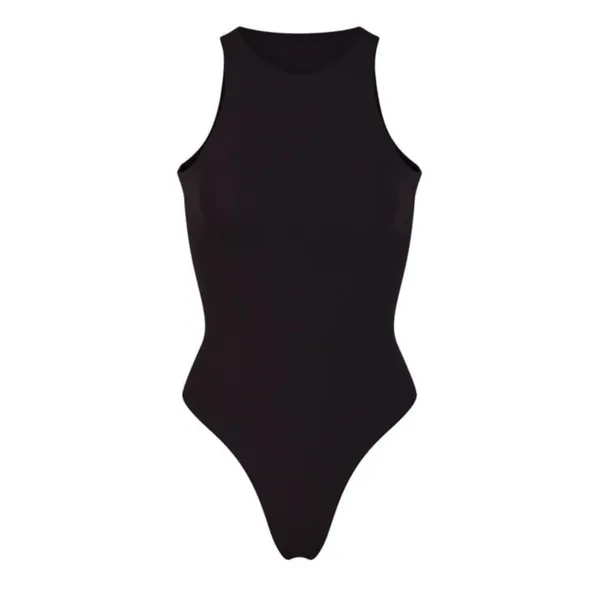 SKIMS NWT Fits Everybody High Neck Bodysuit M Onyx - Image 2