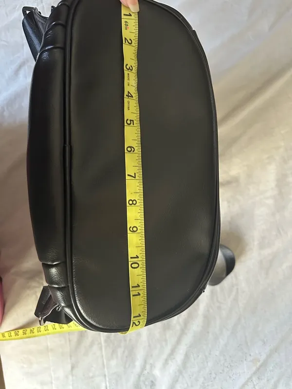 Black faux Leather Backpack - Unbranded - Image 13