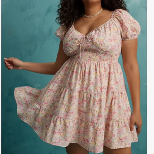 NWT Arula Claire mini dress Sz 3X Blue‎ yellow floral - Image 7