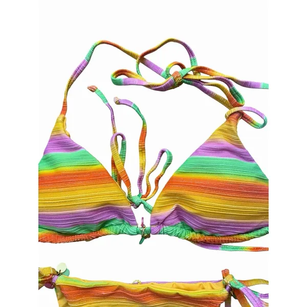 NEW Dippin Daisy’s Palm Triangle Bikini Top & Bindi Cheeky Bottom SET Shimmer - Image 3