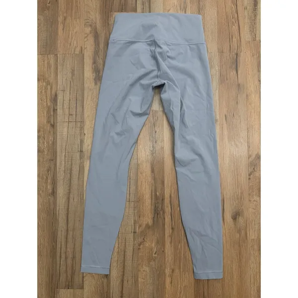 Lululemon Gray High Rise Leggings Size 8 Full‎ Length Yoga Pants - Image 3
