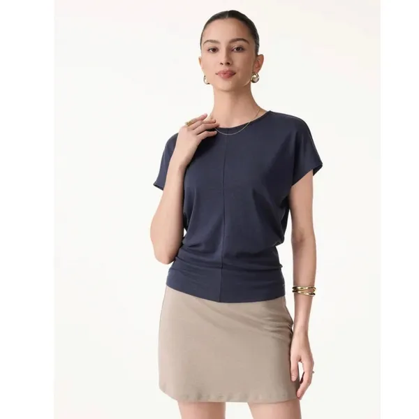 OGL Dew Sky Blue Short Sleeve Top Soft Stretch Minimalist Tee Medium M New - Image 7
