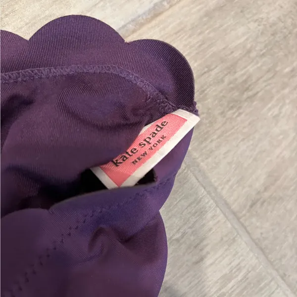 Kate Spade Scalloped Edge Dark Purple Bikini Set size‎ Medium - Image 11