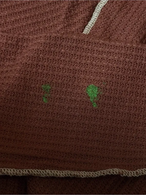 Paper Crane Clay/Burnt Orange Waffle Knit Long Sleeve Shirt Size Small - Image 8