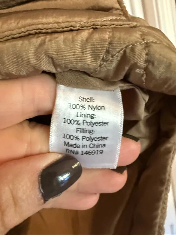 Sonoma tan quilted puffer jacket oversized large - Image 5