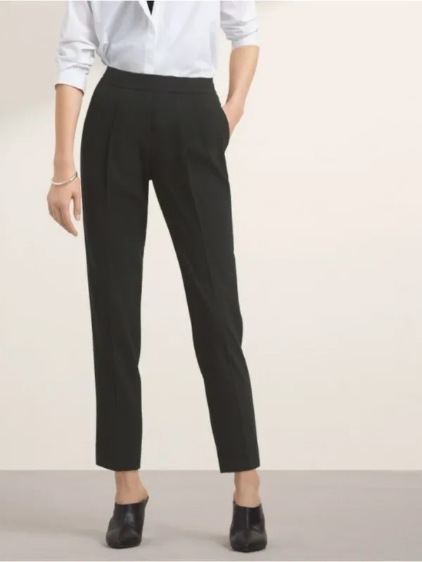 Aritzia Babaton Black Cohen Pleat Front Pants size 8 - Image 3