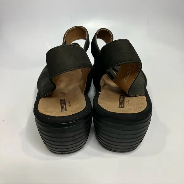 Collection by‎ Clarks Reedly Juno black wedge Sandals women’s size 10 - Image 5