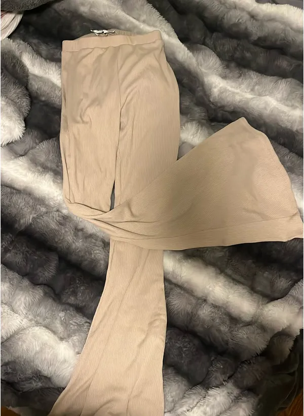 Princess Polly Rib Trousers Motel Obeli Cream - Image 8