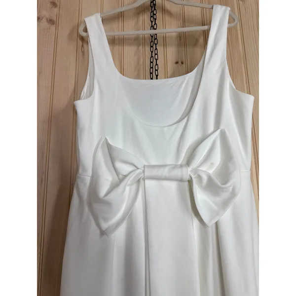 NWT Lulus Loving Fate White Bow Square Neck Backless Maxi Dress Wedding Size 1X - Image 7
