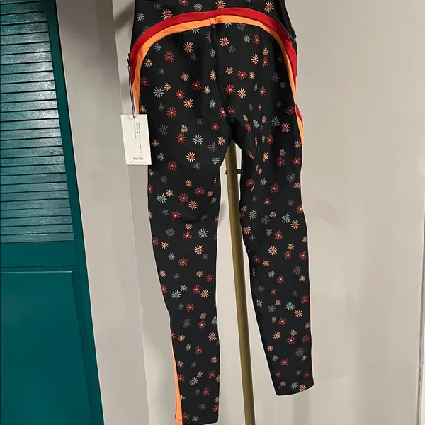 Splits59 NWT Sydney High Waist Techflex 7/8 Leggings Multi Floral + Red Stripes - Image 9