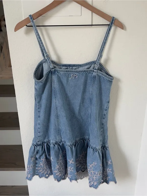 Anthropologie Damson Madder Lana Drop-Waist Mini Dress in Blue Denim - Image 5