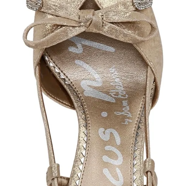 Circus by Sam Edelman NY Monica Gold Metallic Slingback Heels Bow Detail Women’s Size 9 - Image 11