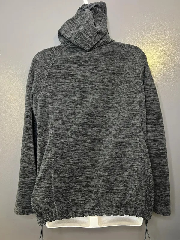 New Balance Jacket Womens Medium Gray Fleece Hooded Full Zip Pockets Athletic - Image 6
