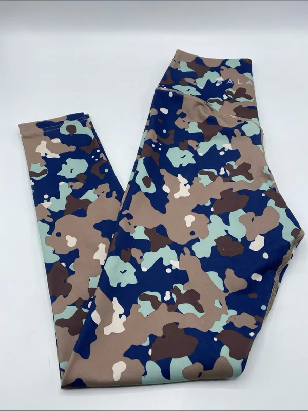 Balance Athletica Yoga Pants Small High Waisted Gray Blue Camo Gym CrossFit 2 - Image 4