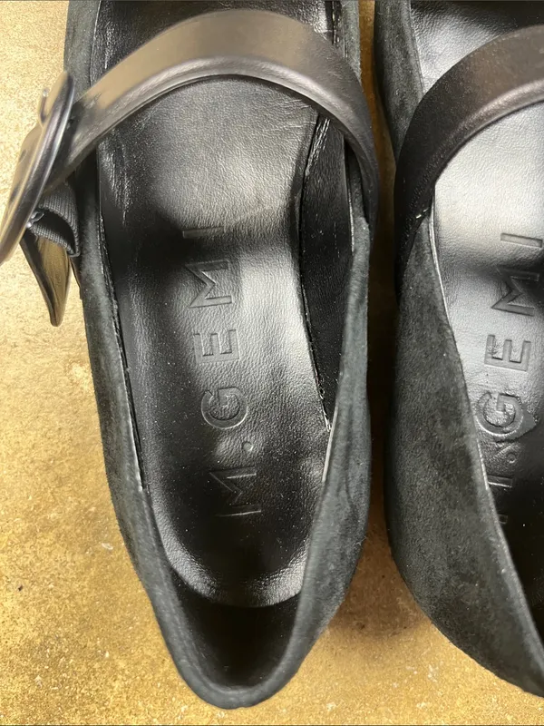 M. Gemi Adelina Black Genuine Suede and Leather Buckle Mary Jane Size: 36 (US 6) - Image 10