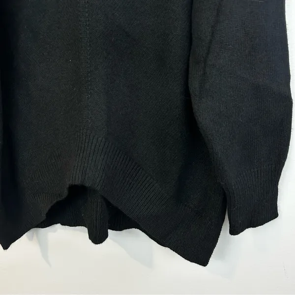 Maeve Anthropologie Black Mock Neck Asymmetrical Pullover Sweater Size Large - Image 8