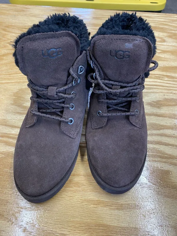 UGG Romely Heritage Women's Size 7 Brown Suede Lace-Up Outdoor Snow Boots S60 - Image 2