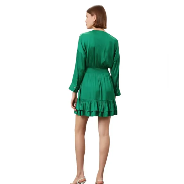 Maje- Rumia Dress Elegant Green Button-Down Dress Size 40 Size 8 US - Image 2