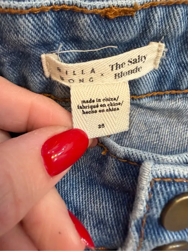 Billabong The Salty Blonde Chill Out High Waisted Wide Leg Denim Jeans - Image 3