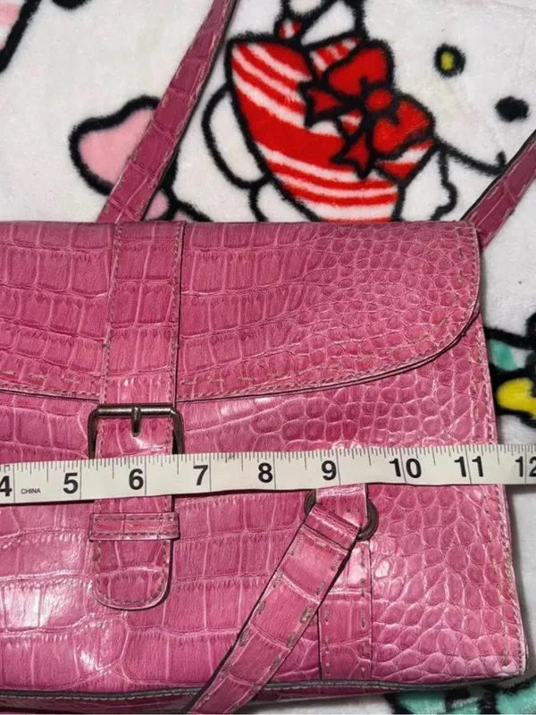 Vintage Liz Claiborne Faux-Croc Shoulder Bag - Image 7