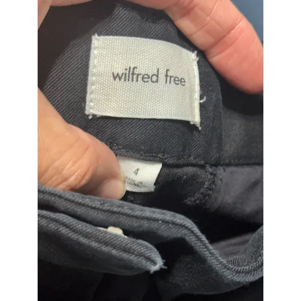 Wilfred Free Day Off Pant Black High Rise Pleated Straight Leg Trousers Size 4 - Image 4
