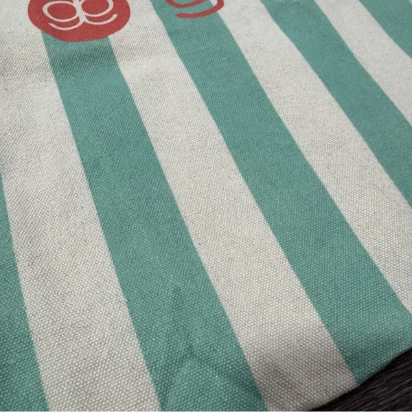 Gorjana Mint and Cream Striped Tote - Image 3