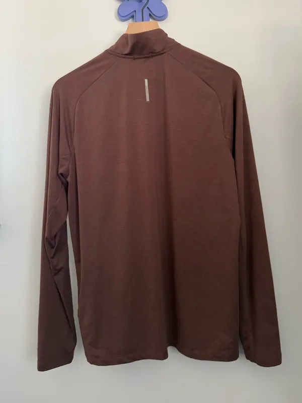 Rei Coop Medium Light Brown Long Sleeve 1/4 Zip Base Layer Outdoor Hike - Image 2