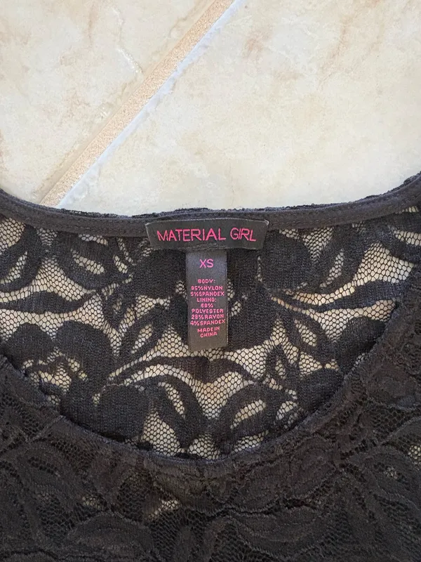 Material Girl Black Dress - Image 3