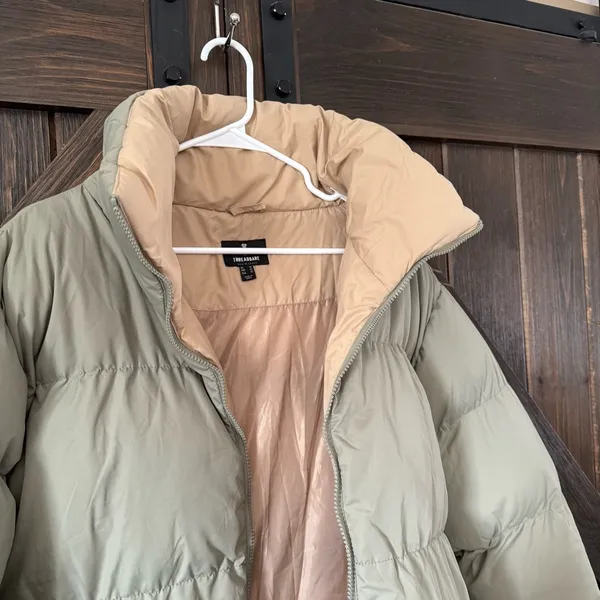 Threadbare Puffer Jacket Women’s Size 10(USA) light green cropped - Image 7
