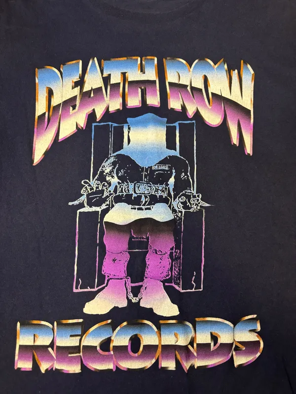 Death Row Records Tshirt Blue Size M - Image 3
