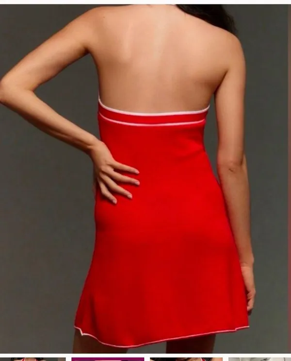 Anthropologie Red Knit Dress - Image 2