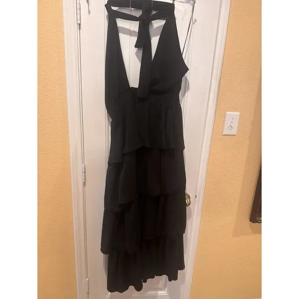 ENDLESS ROSE BLACK TIEREDDress Size 12 - Image 4