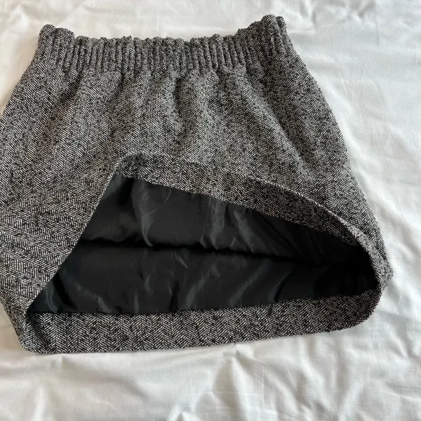 J.Crew Black White Tweed Mini Skirt Stretch Waist Women’s Size 6 Small - Image 7