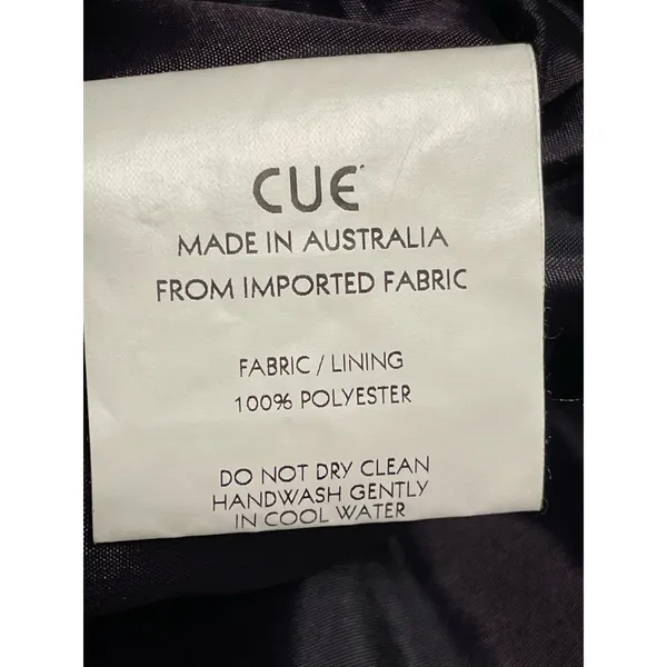 Cue Australia Cocktail Dress Size X-Small Black Matte Satin Ruffles Coquette - Image 9
