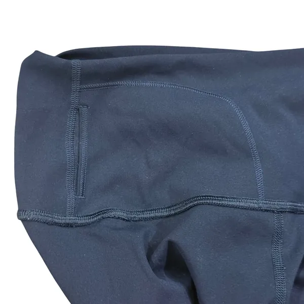 Lululemon Pant Navy Blue Fold Over Waist Yoga Leggings Size 2 - Image 3