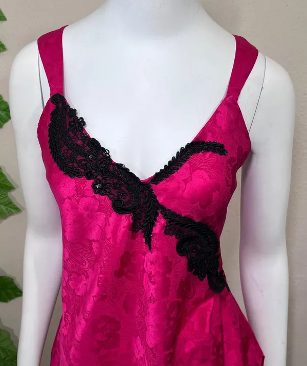 Victoria Secret Pink Lace Gold Label Vintage Rare Night Dress Slip - Image 2