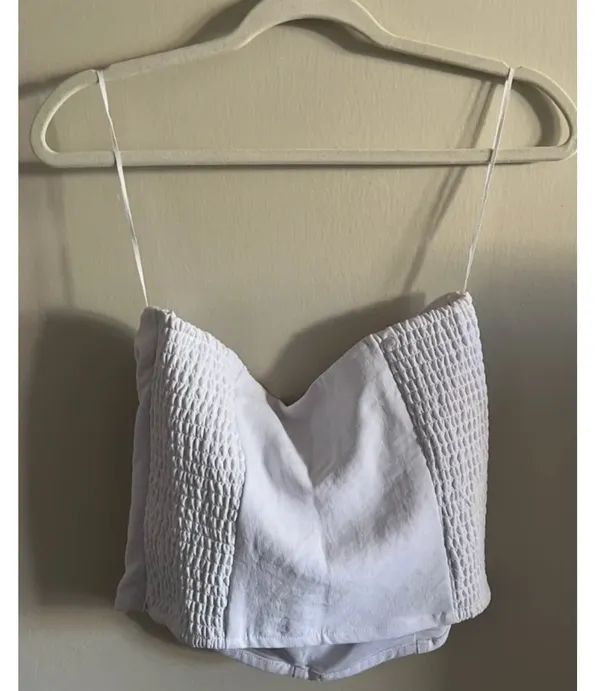 Abercrombie Linen strapless Corset Top - Image 3