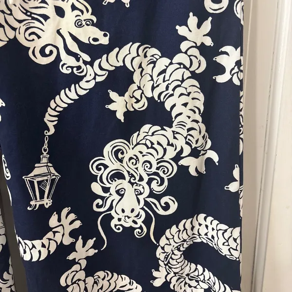 Lilly Pulitzer Chinese Dragon Wide Leg Resort Pants Sz 2 Cruise Palm Beach RARE - Image 4