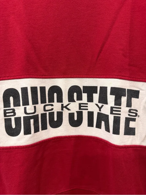 OSU Ohio State Buckeyes Scarlett Crewneck Sweatshirt M Tailgate - Image 2