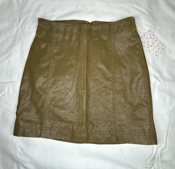 Free People Leather Skirt - Image 2