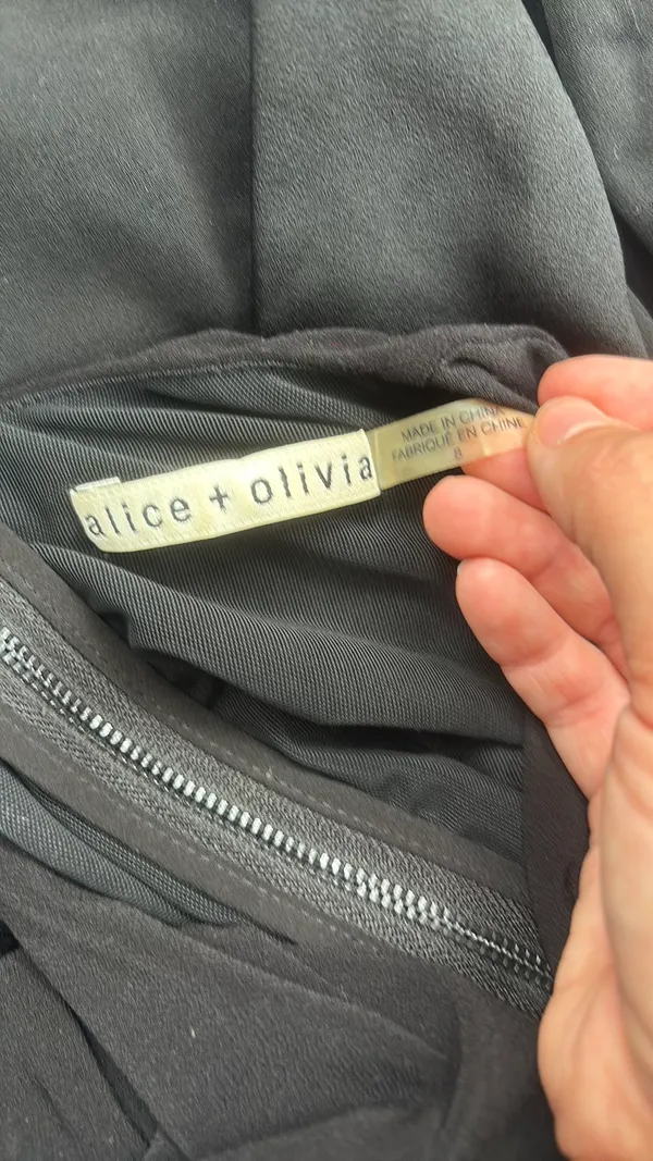 Alice + Olivia Playsuit Pleated Black - Image 3